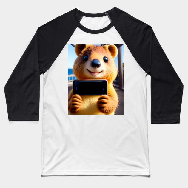 Quokka Selfie 05 Baseball T-Shirt by Jaymz Weiss Designz